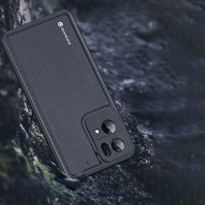 13. Dux Ducis Fino Hülle mit Nylonmaterial bezogen Oppo Reno7 Pro 5G schwarz