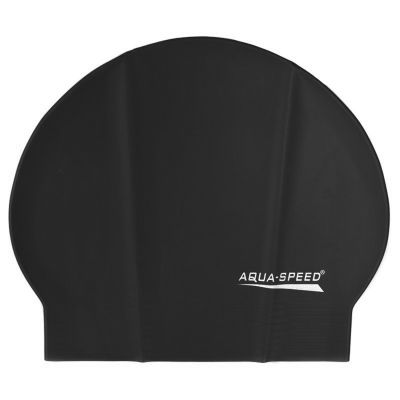 Aqua-Speed Soft Latex Badekappe in schwarz