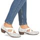 6. Weiße, durchbrochene Damen-Lederschuhe mit hohem Absatz, Rieker 43773-80