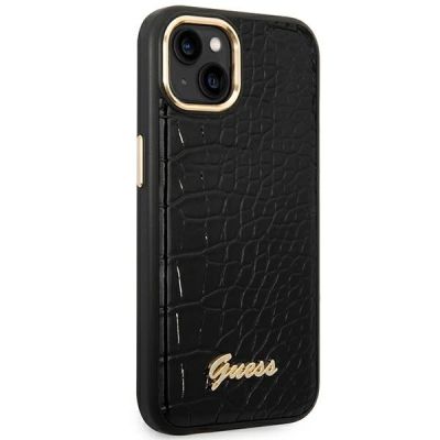 4. Guess GUHCP14MHGCRHK iPhone 14 Plus 6,7 "schwarz / schwarze Hardcase Croco Collection