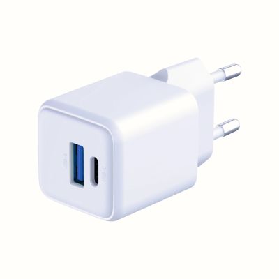10. 3mk Hyper GaN Ladegerät 20W QC4+ PD PPS USB-C USB-A Wandladegerät - Weiß