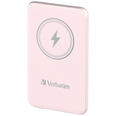 Verbatim Charge 'n' Go Lithium-Polymer-Akku (LiPo) 5000 mAh, kabelloses Laden, Pink