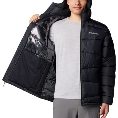 6. Schwarze Columbia Fivemile Butte II Kapuzenjacke für Herren - WX6004-010