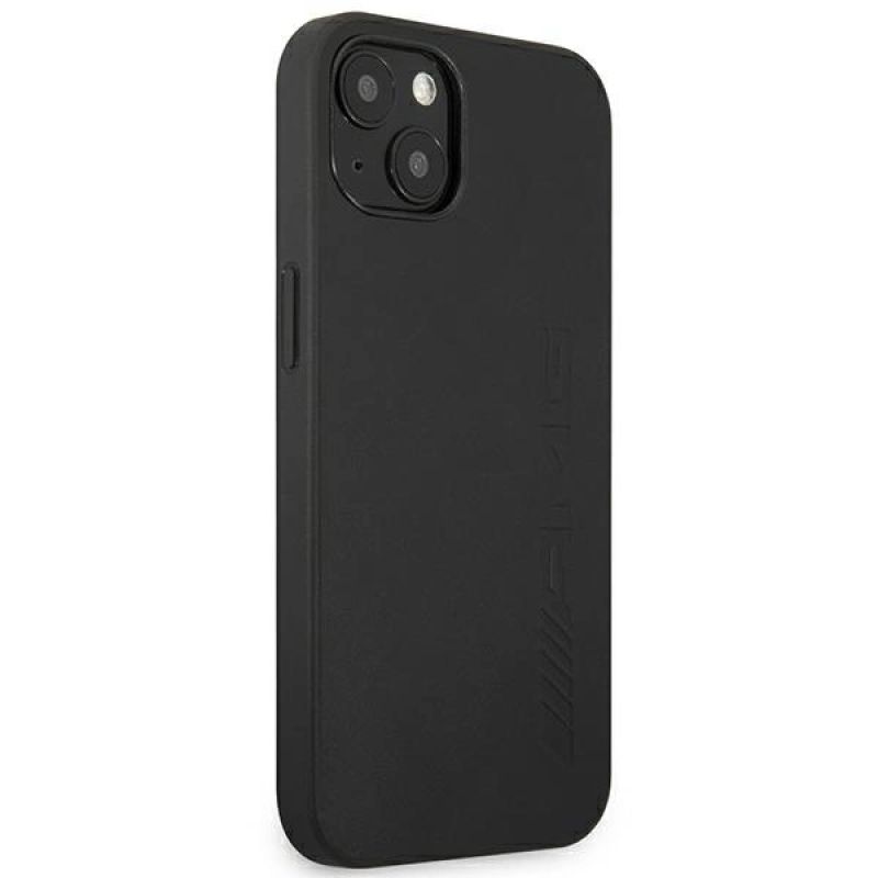 4. AMG AMHCP14MDOLBK iPhone 14 Plus 6,7 "schwarz / schwarz Hardcase Leder Hot Stamped