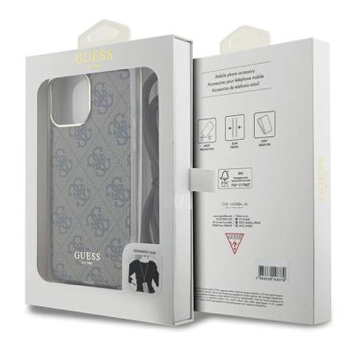 7. Guess Crossbody Cord 4G Print Hülle für iPhone 15 Pro Max – braun