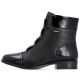 3. Rieker 77053-00 bequeme schwarze Damen-Lederstiefeletten