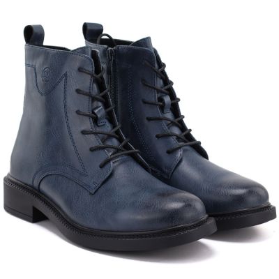 4. Blaue Damen-Lederboots im Worker-Stil Sergio Leone 25172-S