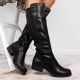 14. Rieker W Z9591-00 schwarze Lederstiefel 