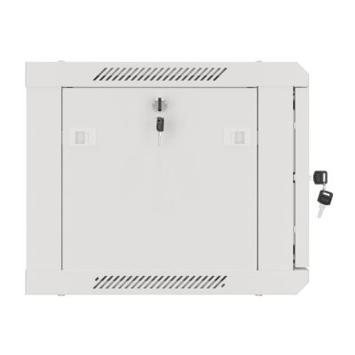 4. LANBERG Wandregal 19" 6HE 600x450 Metalltür Grau (Bausatz) WF01-6406-00S