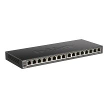 D-Link DGS-1016S Unmanaged Gigabit Ethernet (10/100/1000) Schwarz