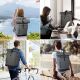 3. Inateck BP01003 Rucksack, Reiserucksack, Schwarz/Grau, Polyester