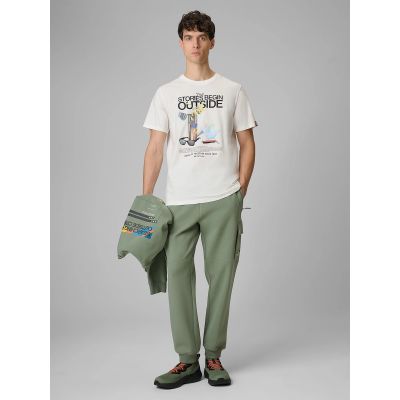 3. Herren-T-Shirt mit Aufdruck, regulär, Größe 4F 4FRSS26TTSHM3811-11S