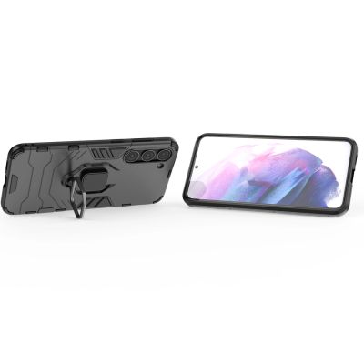 14. Ring Armor Hülle für Samsung Galaxy S23+ gepanzerte Hülle magnetischer Haltering schwarz