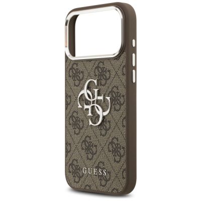6. Guess 4G Big 4G Classic Logo Case für iPhone 17 Pro Max Braun - Silber