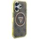 4. Guess IML Metal Glitter 4G Circle Triangle MagSafe Case für iPhone 16 - Braun