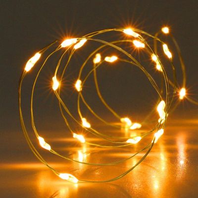 Batteriebetriebene Lichterkette mit 100 LEDs, superwarmweiß