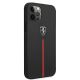 4. Ferrari FEOMSHCP12LBK iPhone 12 Pro Max schwarz/schwarz Hardcase Off Track Leather Nylon Stripe