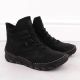 40. Gefütterte schwarze Damen-Ankle-Boots Rieker 55069-00