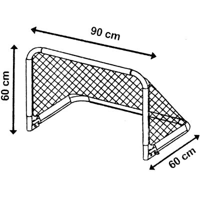 4. Faltbares Fußballtor mit Netz 90x60x60cm ENERO PRO