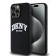 DKNY Liquid Silicone MagSafe iPhone 13 Pro Max Hülle mit weißem Logo-Aufdruck – Schwarz