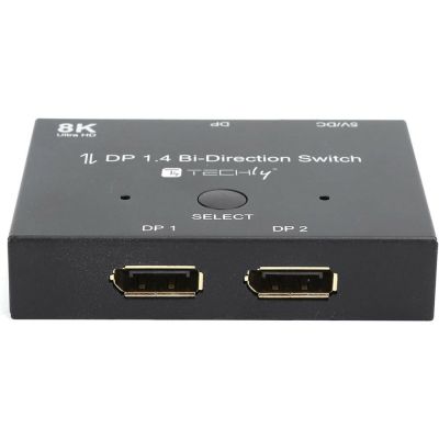 12. Techly IDATA-DP-2DP-8KT DisplayPort-Videoschalter