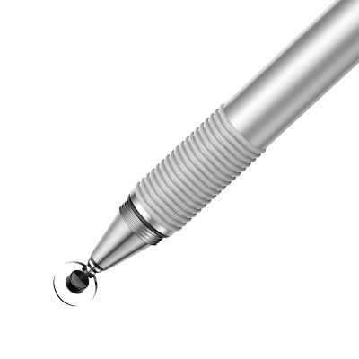 5. Baseus Golden Cudgel ACPCL-0S doppelseitiger Eingabestift für Tablets, Telefone mit Gelstift – Silber