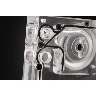 4. EK-Quantum Kinetic3 FLT D5 PWM Wasserblock-Ausgleichsbehälter und Pumpen-Kombination – 240 mm, D-RGB, Acryl