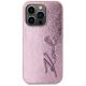 3. Karl Lagerfeld Wrinkled Metal Signature iPhone 15 Pro Hülle - Rosa