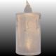 10. Dekorative Kerze, 10,5 cm, transparent, warmweiß, 1 LED