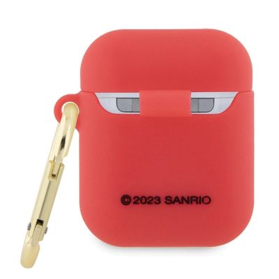 2. Hello Kitty Silikon 3D Kitty Head Hülle für AirPods 1/2 – Fuchsia