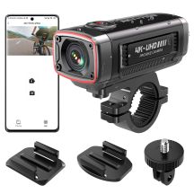 AKEEYO AKY-710S Sportkamera 4K-Videorekorder für Motorradlenker - Schwarz