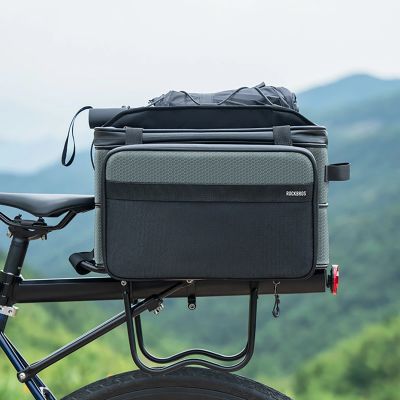 11. Rockbros A30 ROAD TO SKY Faltbare Fahrradtasche für den Kofferraum 15-30L - Grau