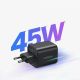 2. Ugreen Nexode N Series X525 45W GaN Wandladegerät 1x USB-A 1x USB-C - Schwarz