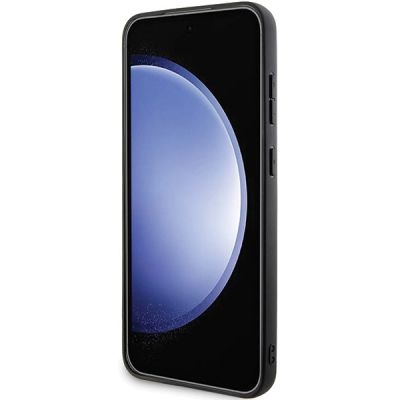 5. Mercedes Lederhülle mit gebogenen Nähten für Samsung Galaxy S24 – Schwarz