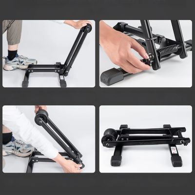 8. Wozinsky WSR-03 Klappbarer Fahrradständer für Fahrräder von 20-27,5 Zoll mit Radstütze – Schwarz
