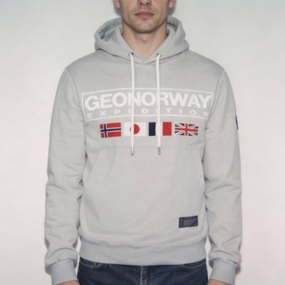 4. Geographical Norway Great Blended DB 317 M Sweatshirt WY8612H/GN-Blended Gray