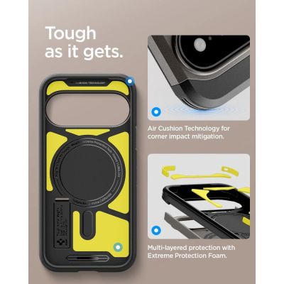11. Spigen Tough Armor Mag MagSafe Hülle für Google Pixel 11 Pro – Dunkelgrau