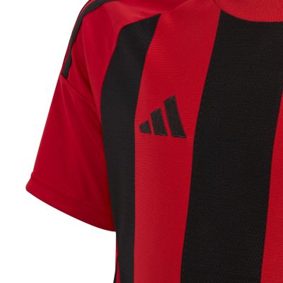 8. adidas Striped 24 Kinder T-Shirt Rot und Schwarz IW2131