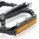 8. Rockbros C700 Reflektierende Aluminium-Plattform-Fahrradpedale – Schwarz