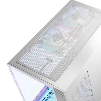 12. MODECOM VOLCNO PANORAMA APEX ARGB 5F MIDI WEISSES GEHÄUSE
