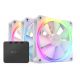 7. NZXT F120 RGB Dreierpack Computergehäuselüfter 12cm Weiß 3 Stück.