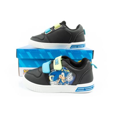 10. Leomil Sonic Kinder Sportschuhe Leichte Sneakers mit Klettverschluss Schwarz