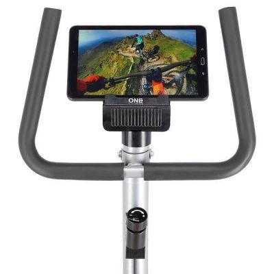 4. One Fitness RW3011 Silber-Orange Mechanisches Fahrrad