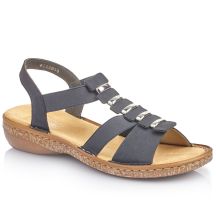 Bequeme Damen-Sandalen zum Hineinschlüpfen mit elastischen Riemen Rieker 62850-14