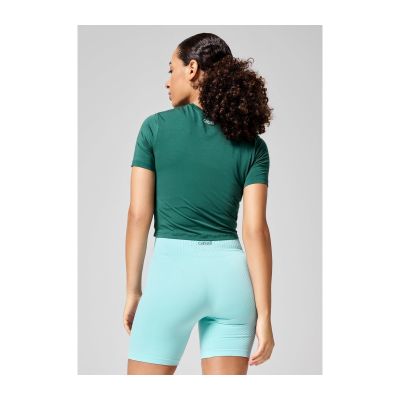 3. CASALL Delight Short Wrap Tee grün