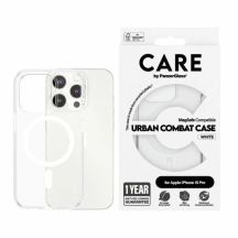 CARE by PanzerGlass Urban Combat Case MagSafe Hülle für iPhone 15 Pro – weiß