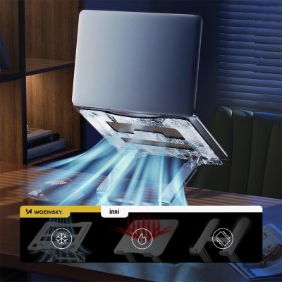 9. Wozinsky WRS-CPY75DSS Laptop- und Tablet-Ständer aus Aluminium + kostenloser Smartphone-Ständer – Silber