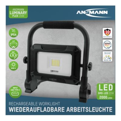 9. Ansmann FL20W-R 20 W 2000 lm Tageslichtweiße tragbare Industrieleuchte
