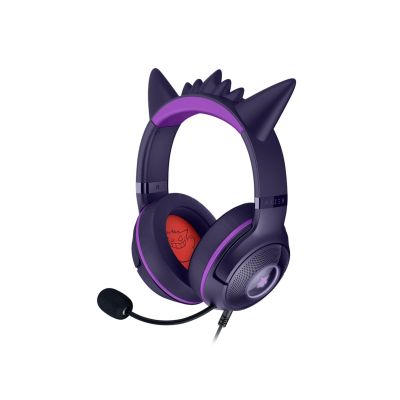 Razer Kraken Kitty V2 Kabelgebundenes Over-Ear-Headset mit Mikrofon und Geräuschunterdrückung, Gengar Edition