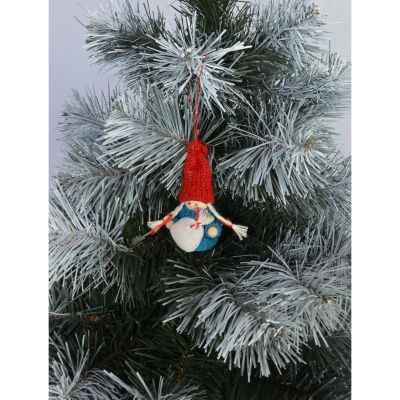 20. Dekorative Puppe mit Tasche, blaues Mädchen, 7,5 cm